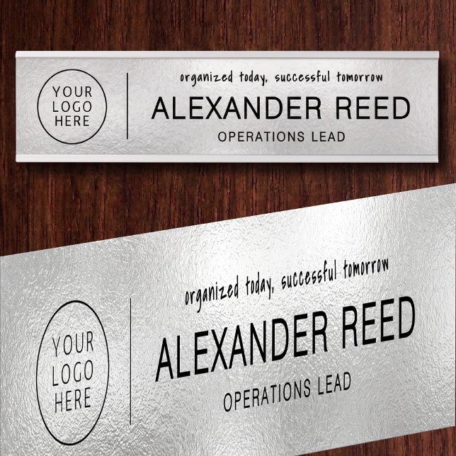 Moderne Bürotür mit Logoschildern Türschild (Office Door With Logo Name Plates Modern)