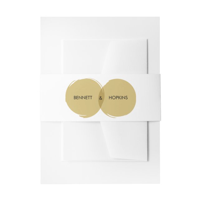 Moderne Bürste streicht Bauch-Band Einladungsbanderole (Vorderseite Beispiel)