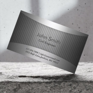 Moderne Business Card des Zivilen Ingenieurs Metal Visitenkarte