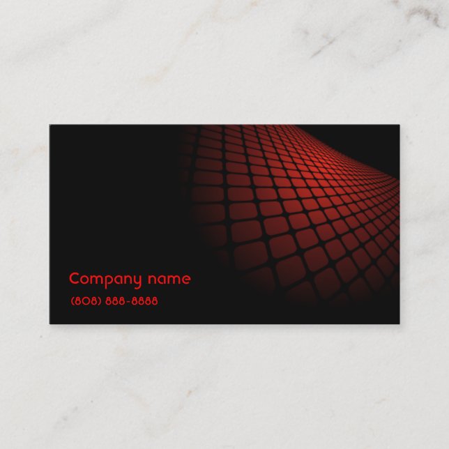 Moderne Business Card Schwarz/Rot Visitenkarte (Vorderseite)