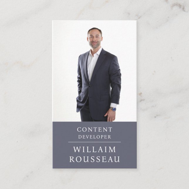 Moderne Business Foto Business Card Visitenkarte (Vorderseite)