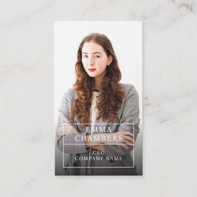 Moderne Business Foto Business Card Visitenkarte (Vorderseite)