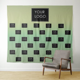 Moderne Business Logos Sage Ombre Fair Hintergrund Wandteppich