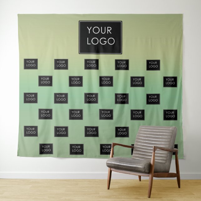 Moderne Business Logos Sage Ombre Fair Hintergrund Wandteppich (Beispiel (Horizontal))
