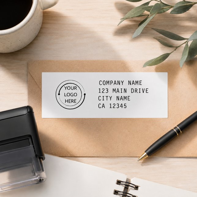 Moderne Business Rücksendeadresse selbstbewusste B Permastempel (Modern Business Return Address Self-Inking Stamp)