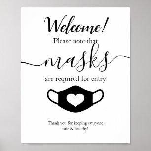 Moderne Business Safety Tragen Sie Ihre Gesichtssy Poster