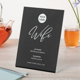 Moderne Business-Wifi-Passwort-Willkommensanzeige  Sockelschild