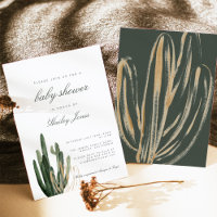 Moderne Cactus Baby Shower Einladung