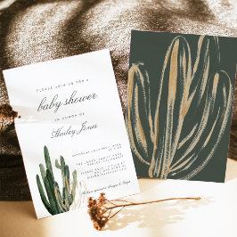 Moderne Cactus Baby Shower Einladung