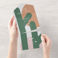 Moderne Cactus Sun Bio Script Wedding