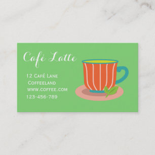 Moderne Café-Tee-Shop Teekapperminte Visitenkarte