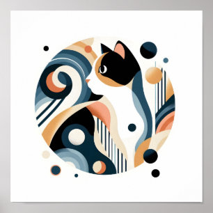 Moderne Calico Cat Artworks Poster