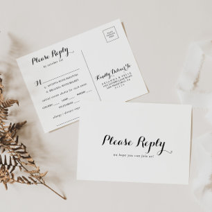 Moderne Calligrafy Menu Choice UAWG Postkarte