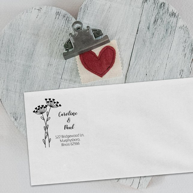 Moderne Calligrapy-Dandelion-Rücksendeadresse Gummistempel (Von Creator hochgeladen)