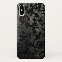 Moderne Camouflage - Schwarz und Dunkelgrau - Tarn iPhone X Hülle