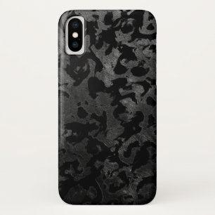 Moderne Camouflage - Schwarz und Dunkelgrau - Tarn iPhone X Hülle
