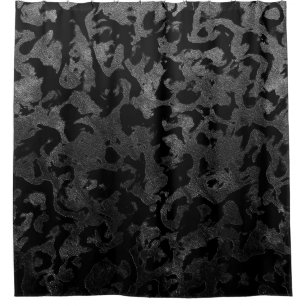 Moderne Camouflage - Schwarz und Dunkelgrau - Tarn Duschvorhang