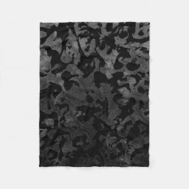 Moderne Camouflage - Schwarz und Dunkelgrau - Tarn Fleecedecke