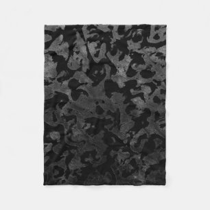 Moderne Camouflage - Schwarz und Dunkelgrau - Tarn Fleecedecke