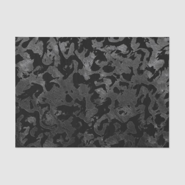 Moderne Camouflage - Schwarz und Dunkelgrau - Tarn Seidenpapier (Vorderseite)