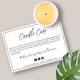 Moderne Candle Care Card Dankeskarte
