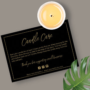 Moderne Candle Care Card Dankeskarte