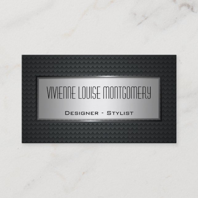 Moderne Carbon Fiber Beruflich Business Card Visitenkarte (Vorderseite)