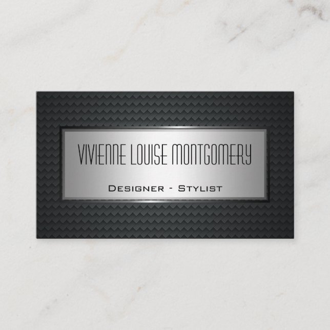 Moderne Carbon Fiber Beruflich Business Card Visitenkarte (Vorderseite)