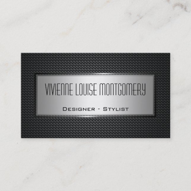 Moderne Carbon Fiber Beruflich Business Card Visitenkarte (Vorderseite)