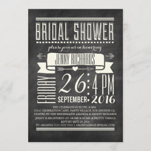 MODERNE CHALKBOARD BRIDAL SHOWER EINLADUNG