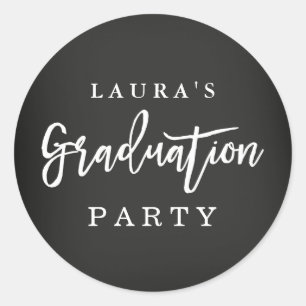 Moderne Chalkboard Graduierungsparty Sticker