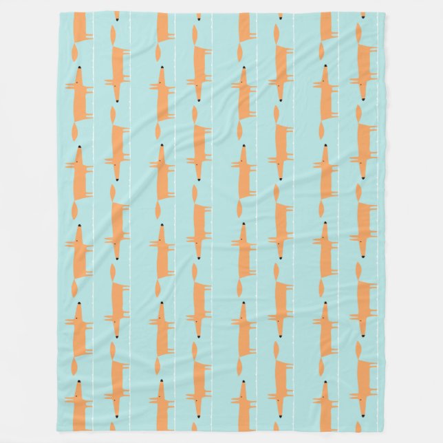 Moderne, charmante Fox Kids Room Dekoration Fleecedecke (Vorderseite)