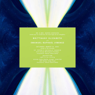 Moderne Chartreuse Brauteltern Hochzeit  Einladung