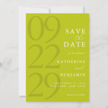 Moderne Chartreuse Minimalistische Hochzeit
