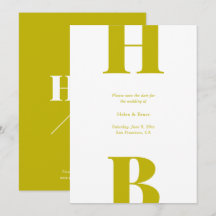 Moderne Chartreuse-Typografie-Monogramm-Hochzeit