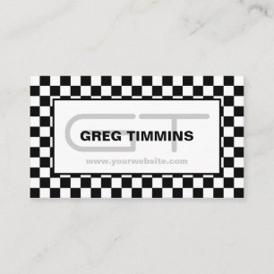 Moderne Checked Business Card Visitenkarte