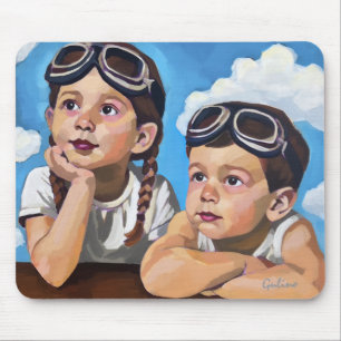 Moderne Cherub-Darstellung - Rembrandt inspirierte Mousepad