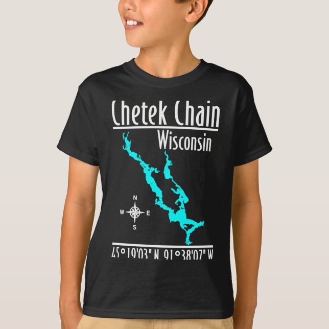 Moderne Chetek-Seenkette - Wisconsin T-Shirt (Vorderseite)