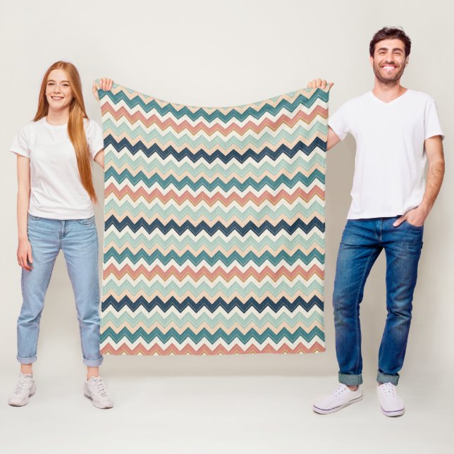 Moderne Chevron-Design individuell anpassbare weic Fleecedecke (Beispiel)