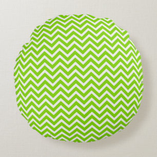 Moderne Chevron-Zickzack-Nahtlos-Muster Rundes Kissen