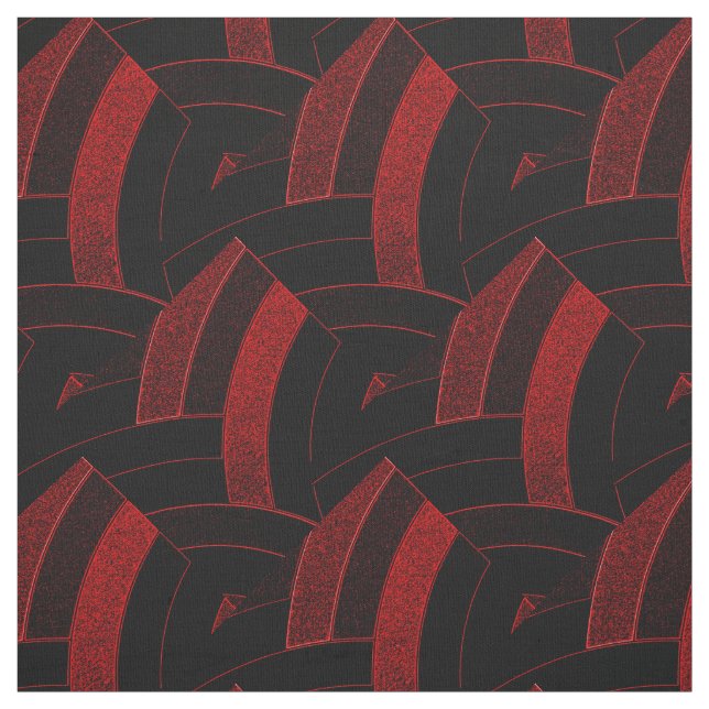 Moderne Chevronen aus schwarz/rot-schick Stoff (Muster)