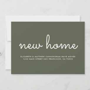 Moderne Chic and Fun Neue Zuhause Announcement Car
