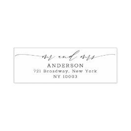 Moderne Chic Calligraphic Script-Rücksendeadresse Permastempel