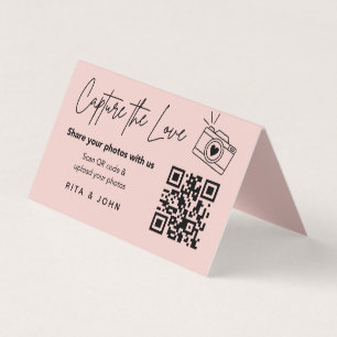 Moderne Chic Capture the Liebe QR code Folded Card