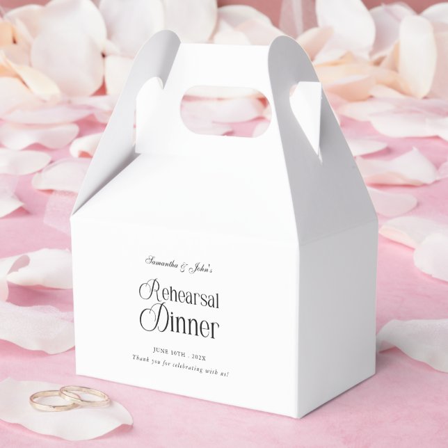 Moderne Chic - Danke für das Probedinner Geschenkschachtel (Hochzeit)