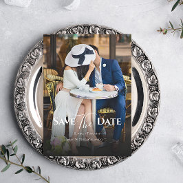 Moderne Chic Elegante Hochzeitsfotos von Paaren Ei Save The Date