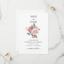Moderne Chic Elegante Romantische Rosa Rosenhochze