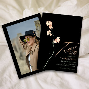 Moderne Chic Floral 30. Geburtstagsfeier Einladung