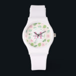 Moderne Chic Floral Monogram Armbanduhr<br><div class="desc">Moderne Chic Floral Monogram Watch</div>