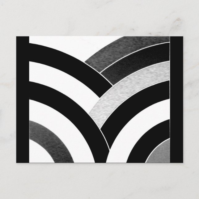 moderne, chic gebogene Chevronen Postkarte (Vorderseite)